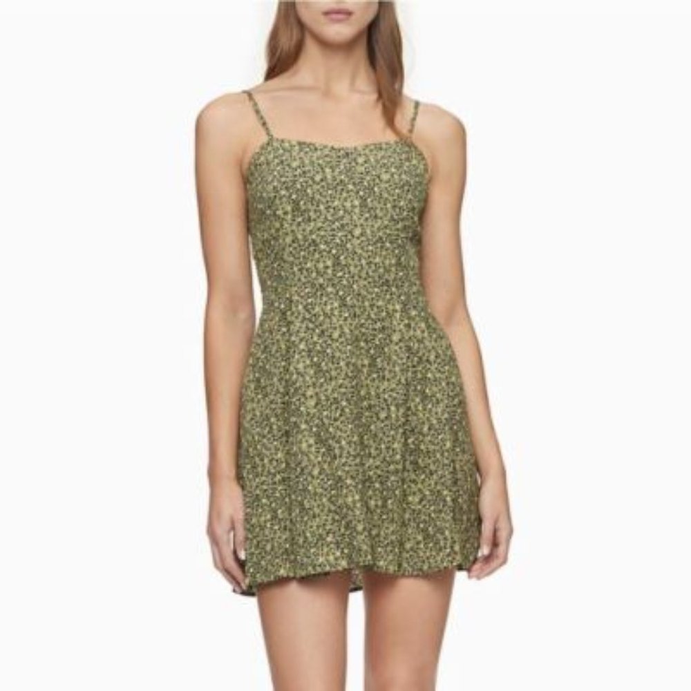 Calvin Klein Jeans Womens Micro Leopard Line Mini Dress Size XL, MSRP $79.5